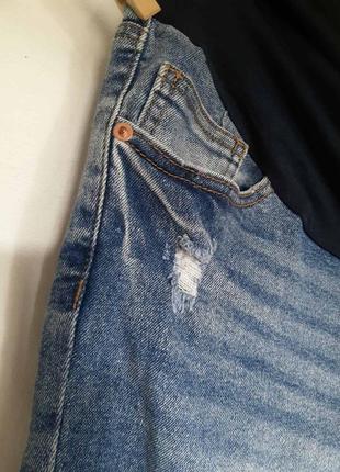 Жіночі джинсові рвані  бриджі, капрі, бермуди шорти для вагітних короткі джинси4 фото