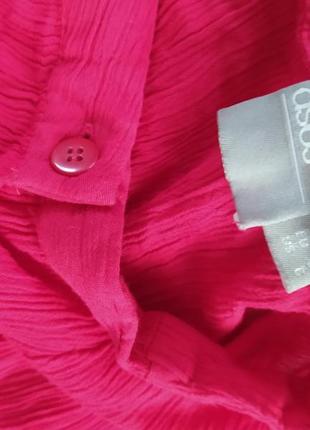 Красная юбка плисерированная на пуговицах4 фото