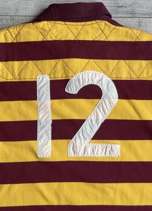 Поло\регбойка polo by ralph lauren custom fit striped rugby t-shirt3 фото