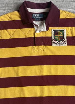 Поло\регбойка polo by ralph lauren custom fit striped rugby t-shirt2 фото