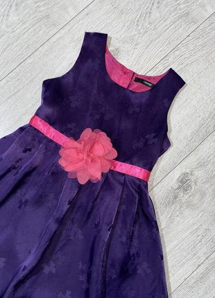 Красивое платье темно фиолетового цвета 5-6 лет.2 фото