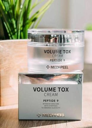 Крем с 9 пептидами повышающий упругость medi-peel volume tox cream1 фото