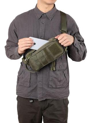 Сумка на плече тактична рюкзак однолямковий silver knight, модель 168.2 фото