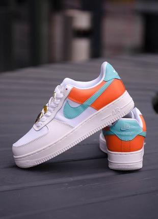 Женские кроссовки nike air force 1 low se white/orange