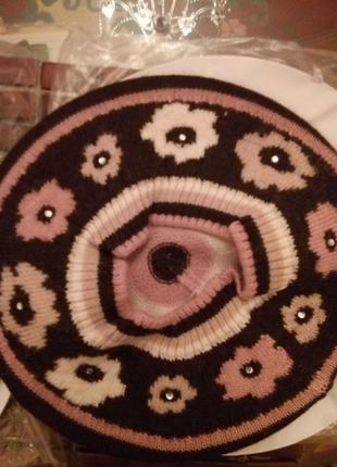 Красивый стильный берет 100% шерсть