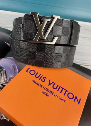 Чоловічий шкіряний ремінь в стилі louis vuitton луї вітон лв