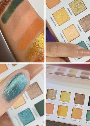 Палетка теней iconic london beachside babe eyeshadow palette 12 х 0.65 г1 фото