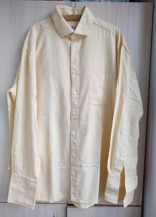 Брендовая коттоновая рубашка большого размера.