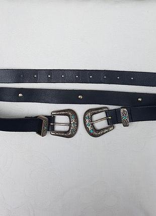 Винтажный кожаный ремень оригинальный