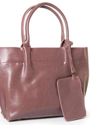 Жіноча сумка з натуральної шкіри largoni p16 8546 пурпурний