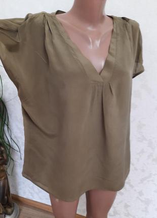 Отличительная шелковая брендовая блуза большой размер jacques vert2 фото