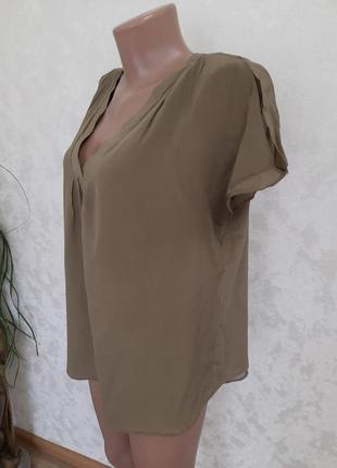 Отличительная шелковая брендовая блуза большой размер jacques vert5 фото