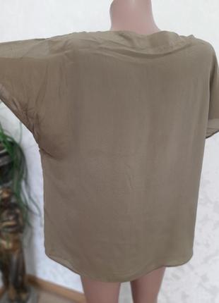 Отличительная шелковая брендовая блуза большой размер jacques vert6 фото
