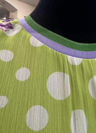Сукня жіноча шифонова зелена з квітковим принтом4 фото