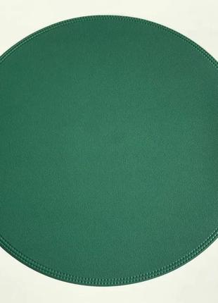 Подтарельник панкейк серый 38 см  зеленый  сервировочный коврик пвх мягкий1 фото