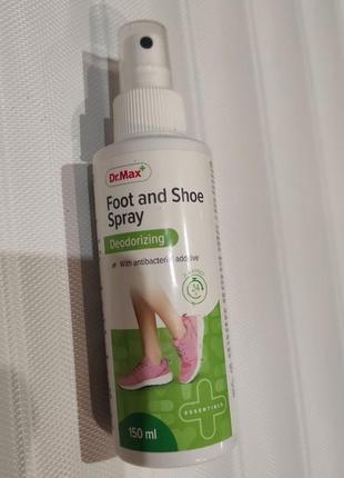 Dr.max foot and shoe spay дезодорант для ног и обуви с антибактериальным компонентом 150 мл