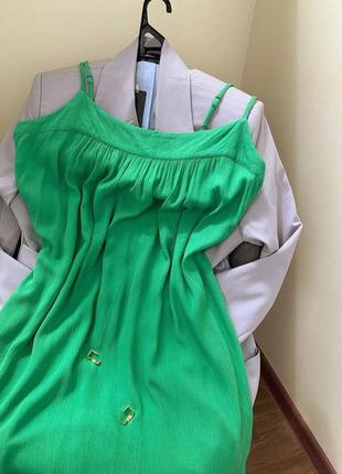 Изысканное платье-сарафан насыщенного зеленого цвета george m 465 фото