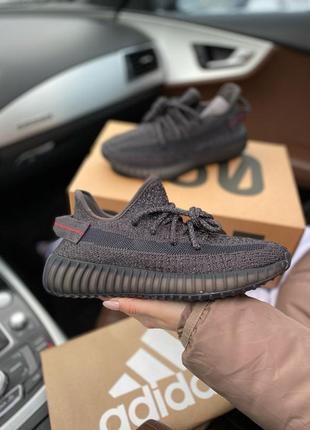 Женские кроссовки adidas yeezy boost 350 v2 black full reflective 36-37-38-39-40-411 фото