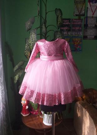 Красивое платье пайетки р. 1-8 лет2 фото