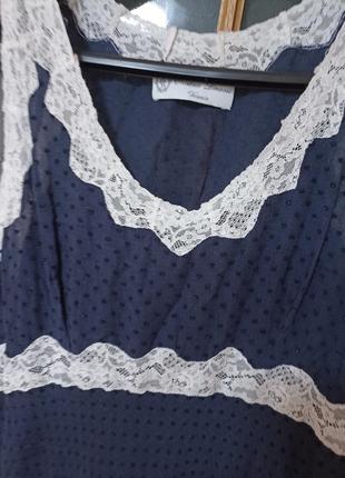 Итальянская нежная хлопковая ночная рубашка ночная новинка cristina linasi2 фото