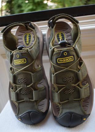 Кожаные треккинговые сандали сандалии босоножки мокасины  размер 44 28,5 см8 фото