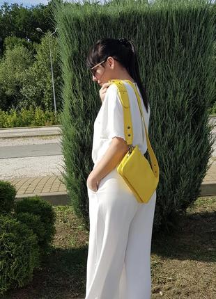 Yellow 💛 жовта шкіряна жіноча сумка
