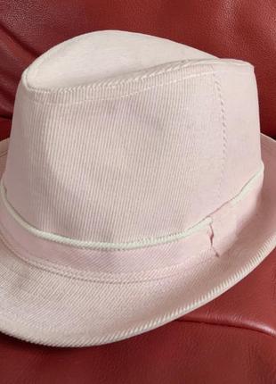 Шляпа розовая вельветовая, р.s1 фото