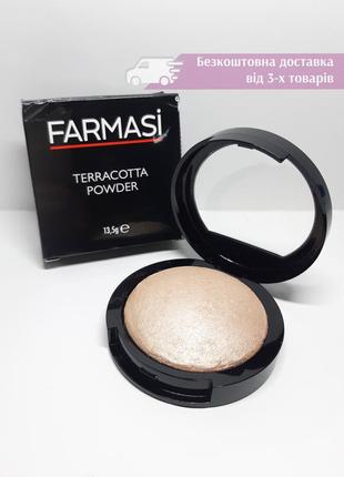 Уцінка термін запечений хайлайтер terracotta highlighting powder 15 фармасі farmasi 13024201 фото