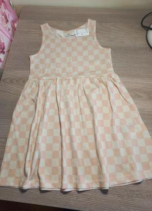 Плаття сарафан в клітинку сукня трикотажна h&m 1-2роки
