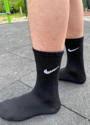 Черные высокие носки nike, спортивные, тренировочные, носки найк(купить), унисекс, от 36 до 45 размера2 фото