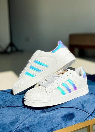 Женские кроссовки superstar white coloure