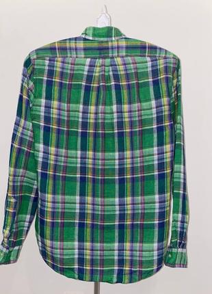 Мужская льняная рубашка polo ralph lauren size s-m5 фото