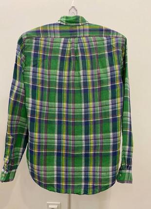 Мужская льняная рубашка polo ralph lauren size s-m4 фото