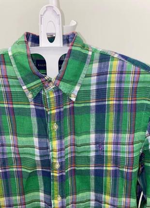 Мужская льняная рубашка polo ralph lauren size s-m6 фото