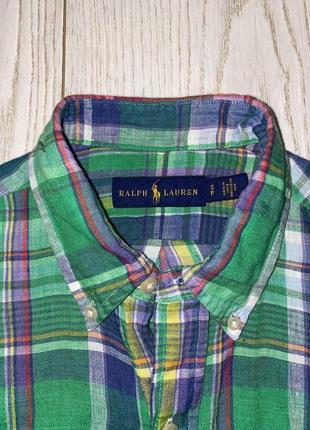 Мужская льняная рубашка polo ralph lauren size s-m8 фото