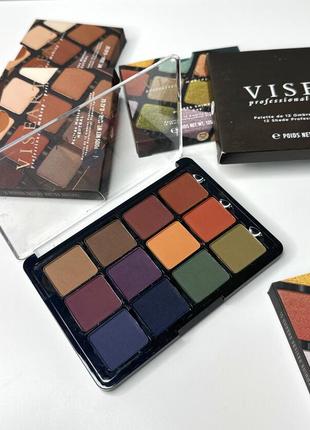 Палетка тіней від viseart dark mattes