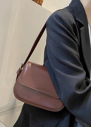 Женская сумка экокожа 20х16х6 см. 5051 бордовая