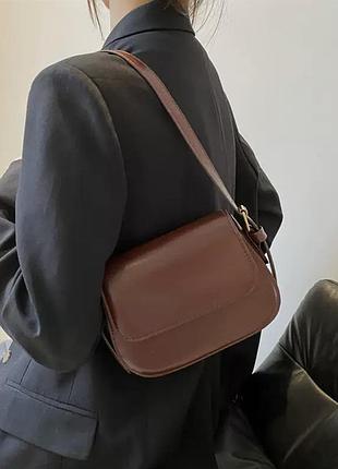 Женская сумка экокожа 20х16х6 см. 5051 бордовая