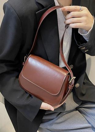 Женская сумка экокожа 20х16х6 см. 5051 бордовая