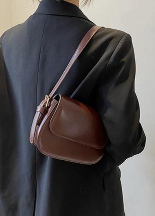 Женская сумка экокожа 20х16х6 см. 5051 бордовая