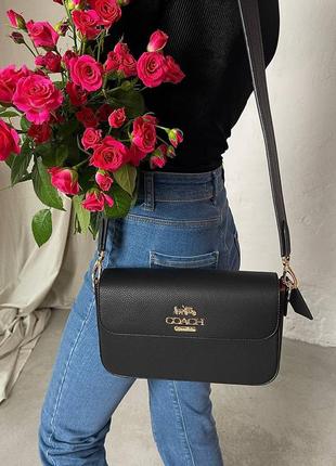 Сумка coach shoulder bag total black   🖤🖤🖤