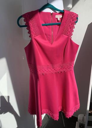 Сарафан платья ted baker розовое бургундские оригинал!3 фото