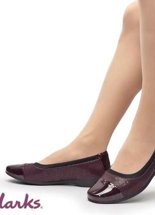 Р.39.5 clarks женские кожаные туфли балетки оригинал