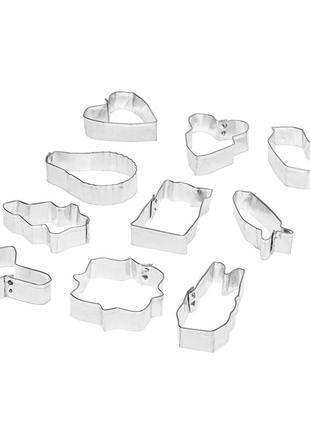 Высечки вырубки для печенья металлические 10 шт. "desszert"