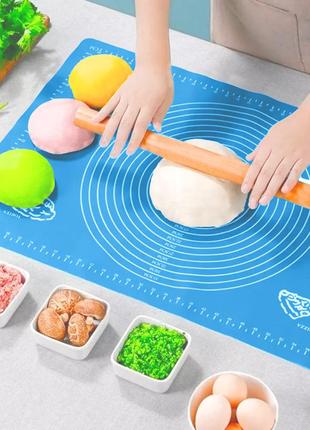 Силиконовый кондитерский коврик для раскатки теста 50х70 см