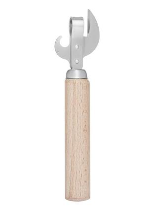 Открывашка для консервов консервный нож консервовскрыватель открывалка с деревянной ручкой 16 см8 фото