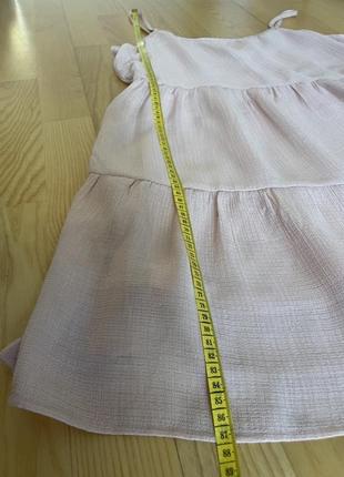 Пудровое ярусне літнє плаття сарафан, сукня вільного крою7 фото