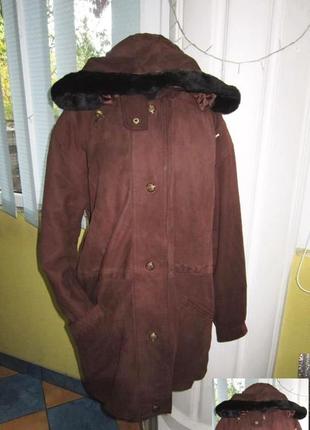 Женская кожаная куртка с капюшоном. германия. лот 580
