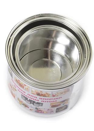 Набір з 5 форм для випічки паски зі знімним дном з харчової сталі3 фото