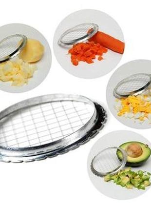 Овочерізка салаторізка яйцерізка вінегретниця універсальна металева велика ø 9.5 см